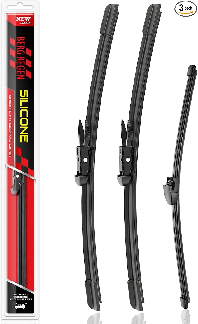 BERG REGEN Silicone Windshield Wiper Blades Replacement for Ford Escape 2019 2018 2017 2016-2013 Windshield Wipers (Pack Of 3) Automotive Replacement Windshield Wiper Blades - 28"/28"/11"