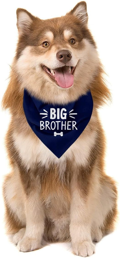 Big Brother Dog Bandana, Deep Blue Pet Dog Scarf Accessories, Pregnancy Announcement Big Brother Baby Reveal, Pet Dogs Triangle Scarf, Dogs Bandana for Small Medium