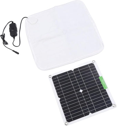 12V 50W Solar Panel Heating Blanket, Pet Heated Blanket for Car & Outdoor, Solar Powered Rapid Heating Pad with Battery Box, Soft Portable Pet Warm