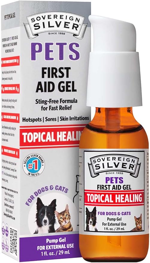 First Aid Gel for Pets - Topical Healing for Dogs and Cats, 1oz Pump Gel