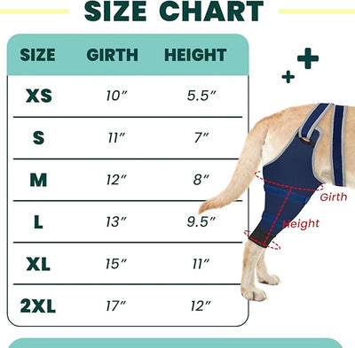 Dog Rear Leg Sleeve to Stop Licking, Hind Leg Protector After TPLO Recovery, ACL Surgery, Wounds or Skin Issues, Soft Breathable Comfortable Cover for Large Medium Small Dogs, L,Left, Navy Blue