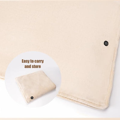 Heated Blanket Electric Throw Shawl Wraps for Women USB Powered Fast Heating Electric Blanket Zipper Fleece Warm Shawl