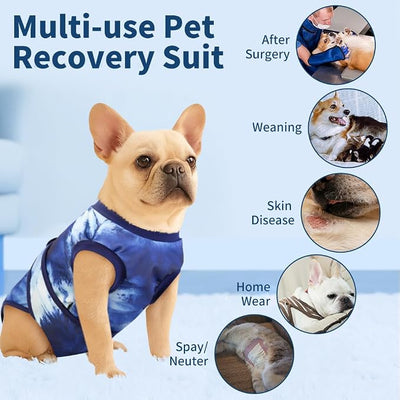 Dog Recovery Suit for X-Large Dog, Blue,1PK, XL
