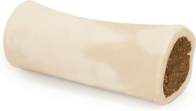 Stuffed Shin Bone, Long Lasting Dog Bones for Aggressive Chewers, High Protein Filled Dental Chew, Bully Stick Cheese Flavor Filling, 5-6" for Large Dogs