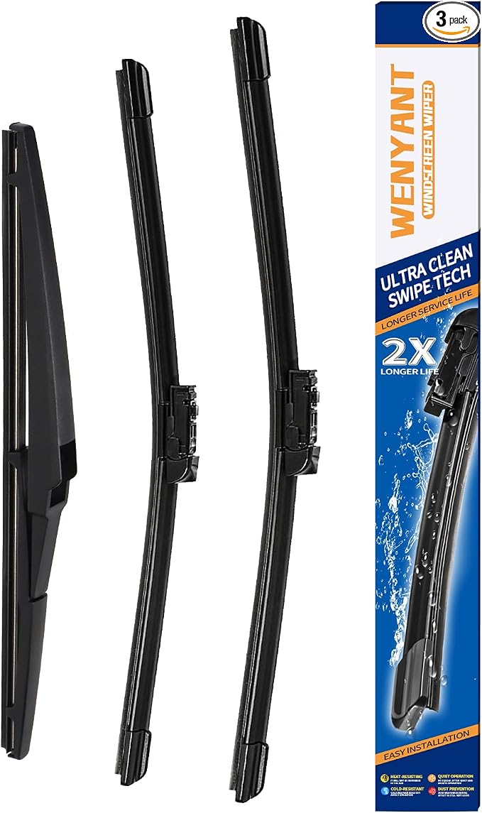 28"/16"/16" Windshield Wipers Compatible with Toyota Prius 2016-2022 Front and Rear Wiper Blades for My Car Original Equipment Automotive Replacement (Set of 3)