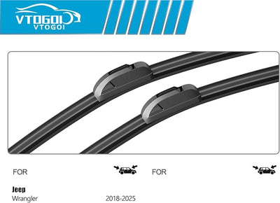 OEM Windshield Wiper Blades Replacement for Jeep Wrangler rubicon 2018 2019 2020 2021 2022 2023 2024 2025, All Weather Original Factory Quality Front & Rear Wipers Set 16"+16"+12" (Pack of 3)