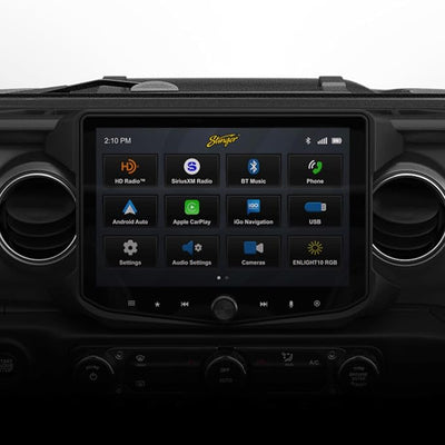 Stinger HORIZON10 Wrangler JL (18-23) & Gladiator (20-23) 10.1” HD Touchscreen Car Stereo w/iGO GPS Nav Card, Wireless Apple CarPlay/Android Auto Radio, Bluetooth Receiver, Off-Road Gauges, Audio EQ