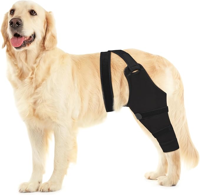 Dog Sleeve for Rear Legs to Stop Licking, Upgraded Recovery Sleeve for Hind Back Leg Wounds,TPLO, ACL Surgery, Light Comfortable Cone Alternative, Left,S, Dark