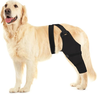 Dog Sleeve for Rear Legs to Stop Licking, Upgraded Recovery Sleeve for Hind Back Leg Wounds,TPLO, ACL Surgery, Light Comfortable Cone Alternative,Right,M,Dark