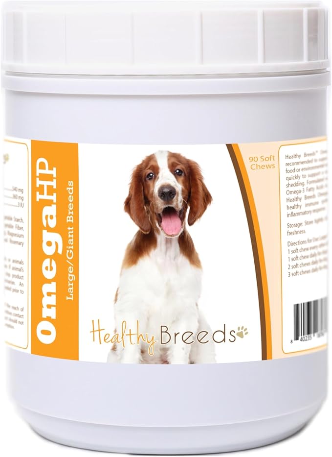 Welsh Springer Spaniel Omega HP Fatty Acid Skin and Coat Support Soft Chews 90 Count