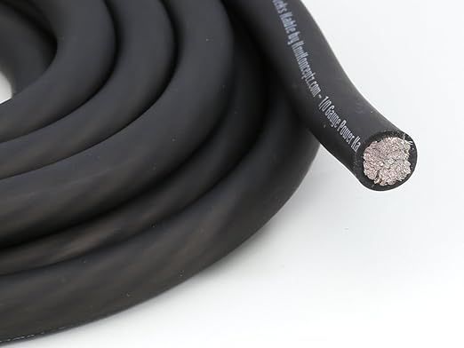 KnuKonceptz Kolossus Flex Kable OFC 0 Gauge Power Wire Copper Cable Black (25 ft) 1/0 AWG