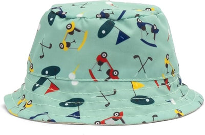 THE WORTHY DOG Golf Bucket Hat for Dogs – Lightweight Pet Sun Hat with Adjustable Chin Strap, Soft Brim & Bright Colors - Green, Large