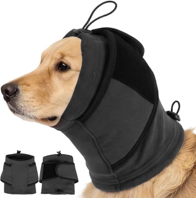 Nanaki Dog Calming Hoodie & Ear Cover,Large July 4th Head Wrap with Ear Pads - No-Shake Hematoma Protection,Noise Cancelling for Fireworks,Grooming,Blow Dryer & Bath,Ear Warmers