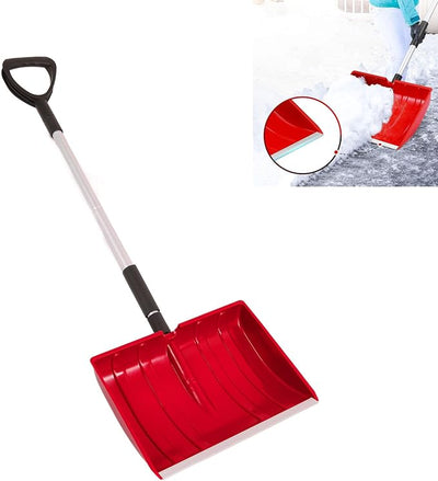 Lightweight & Portable Detachable Snow Shovel with Large Capacity, for Outdoor, Emergency, Car, Garden and Camping (Red)