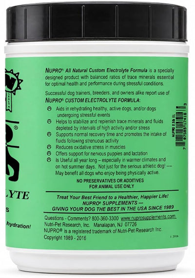 NUPRO® Custom Electrolytes for Dogs | For active and working dogs, Supports hydration and fluid balance, Ideal before and after strenuous activity.