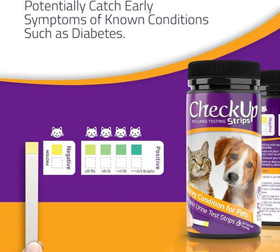 KIT4CAT CheckUp Testing Strips x 50 (Protein Urine Test Strips for Cats & Dogs)