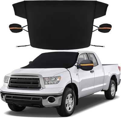 Sfee Windshield Cover for Ice and Snow,Heavy-Duty 600D Waterproof Windshield Snow Cover With 2 Mirror Covers, All-Weather Magnetic Frost Guard Winter Car Snow Cover Fit Car, Truck, Suv,Van (77" X 47")