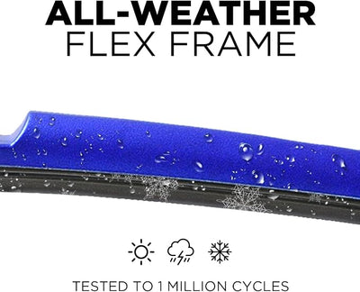 Clix Wipers Windshield Wiper Blades 14"/14" Set of 2, Fits Jeep Wrangler TJ and LJ, All-Weather Premium Replacement Wipers with Quick Clips, 1997-2006 Jeep Accessories, Blue