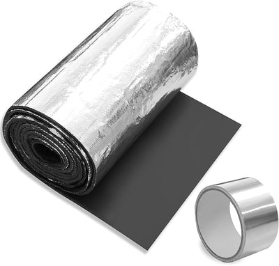 82.6 x 7 Inches Universal Car Battery Insulation Kit | for Cold Weather, Fit for General Vehicles, Trucks, and RV Batteries, with 1 Roll of Aluminum Foil Tape