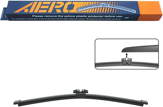 AERO 10" Cross Pin Rear Windshield Wiper Blade, All-Season OEM Repplacaemnt, Easy DIY Installation