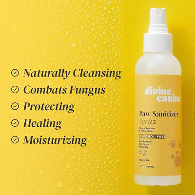 Dog Paw Cleaner - 5.1 Fl Oz of Alcohol Free Paw Cleansing Spray - Made with Aloe, Copaiba Oil, and Lemongrass Oil to Nourish and Clean Paws - Made in the USA