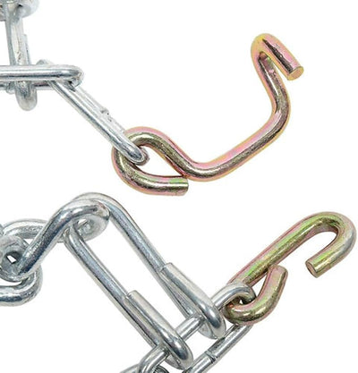 OakTen Set of 2 Tire Chains with Tensioners for ATV UTV, Ladder Alloy 4-Link spacing, Fits for Tire Size 24x9x11, 24x10x11, 24x10x12, 25x10.00x12.