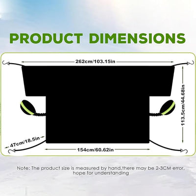 Car Windshield Cover for Honda Pilot 2002-2026 YF/YH, Magnetic Windshield Snow Covers Against Frost Ice and Snow Windshield Frost Cover with Side Window and Rearview Mirror Protector