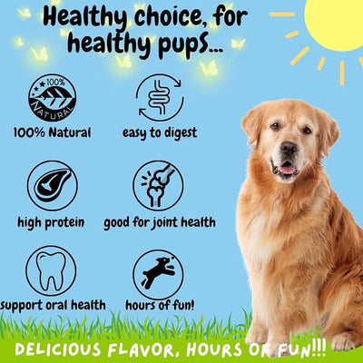 BULLYSTICKS & MORE 6 Inch Grass Fed Beef Trachea (12 Pack) | Long Lasting Dog Chews