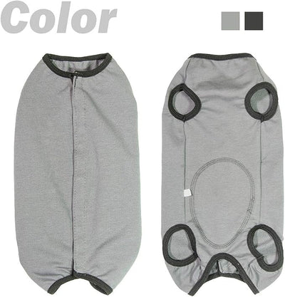 Dog’s Recovery Suit Post Surgery Shirt for Puppy, Wound Protective Clothes for Little Animals(Grey-s)