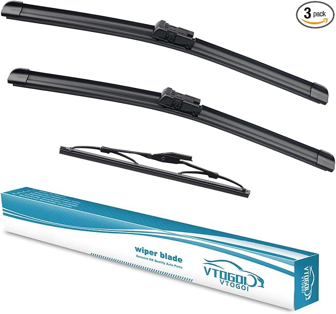 OEM Windshield Wiper Blades Replacement for Land Rover Range Rover Evoque 2012 2013 2014 2015 2016 2017 2018 2019, All Weather Original Factory Quality Front & Rear Wipers Set 24"+21"+10" (Pack of 3)