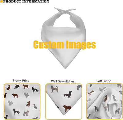 KEIAHUAN Blue Aztec Style Dog Bandanas Double-Sides Printed Dog Scarf Bibs Adjustable Breathable Pet Handkerchief Accessories for Small to Large Dogs