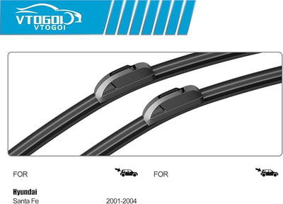 OEM Windshield Wiper Blades Replacement for Hyundai Santa Fe 2001 2002 2003 2004, All Weather Original Factory Quality Front & Rear Wipers Set 22"+20"+13" (Pack of 3)