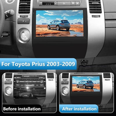 Junsun 4Core Car Radio Stereo for Toyota Prius 2003-2009 Android 13 Built in Carplay/Android Auto with WiFi GPS Navigation FM Bluetooth