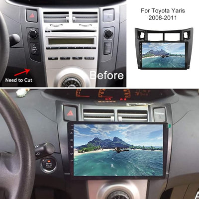 4+64GB for Toyota Yaris Radio 2008 2009 2010 2011Wireless Carplay Android Auto with 9" IPS Touchscreen GPS Navigation for Car Stereo Head Unit Built-in DSP with Free Backup Camera