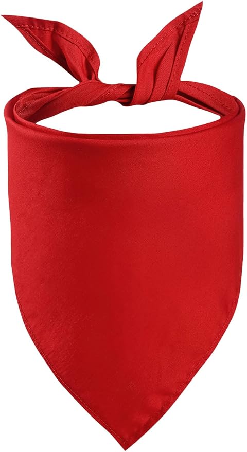 Petitebella Single Color Pet Bandana (Red, Large)