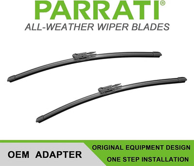 PARRATI® 28 Inch & 28 inch of High Performance Premium All-Season Automotive Replacement Front Windshield Wiper Blades for 2015-2018 Ford Edge Escape Focus, Easy DIY Install (Set of 2)