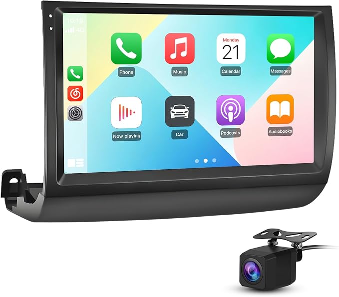Junsun 4Core Car Radio Stereo for Toyota Prius 2003-2009 with Android 13 Wireless CarPlay Android Auto Bluetooth GPS Navigation AHD Backup Camera