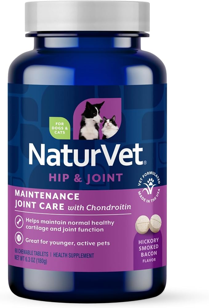 Glucosamine DS Level 1 Maintenance Care Hip & Joint Support Pet Supplement for Dogs & Cats –Glucosamine, Chondroitin, Antioxidants –Supports Cartilage, Joint Function – 60 Ct.