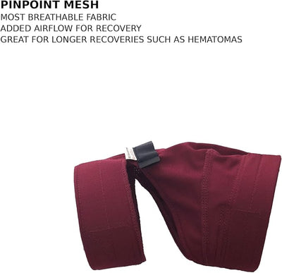 No Flap Ear Wrap (Red Pinpoint Mesh, X-Small)