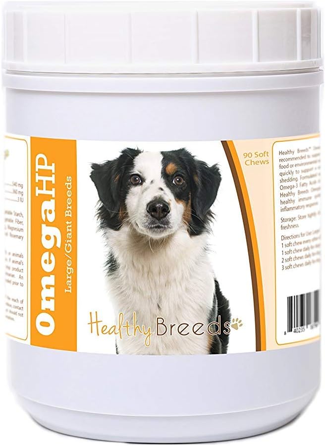 Miniature American Shepherd Omega HP Fatty Acid Skin and Coat Support Soft Chews 90 Count