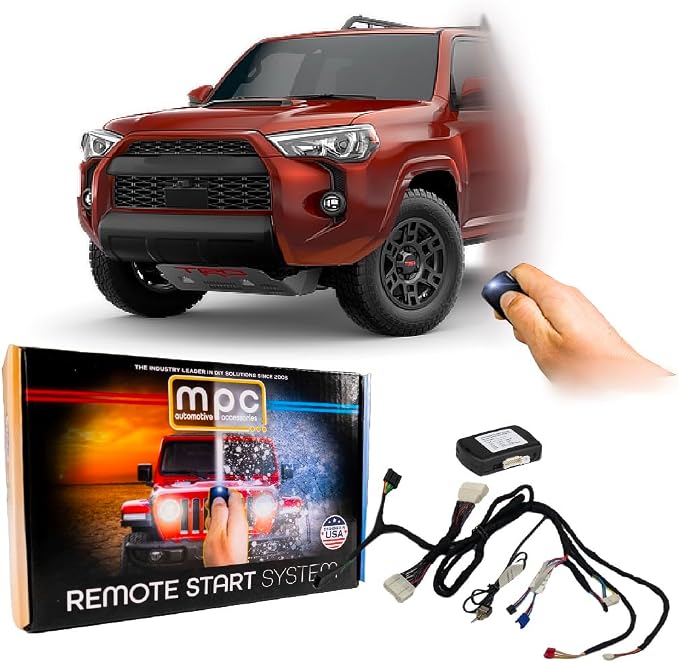 MPC Remote Start Kit Compatible with 2022-2024 Toyota 4Runner || Press OEM Fob 3X Lock to Start || T-Harness Included || Easy Install || Push to Start Vehicles Only