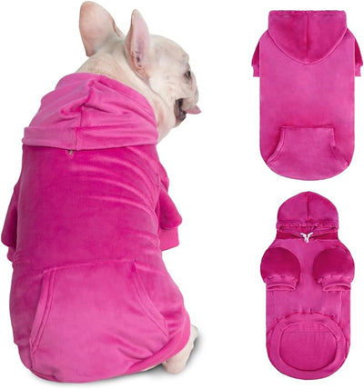 PAWCHIE Dog Hoodie, Premium Dog Sweater for Small Medium and Large Dogs, Tie Dye Pet Cloth with Leash Hole,Puppy Sweatshirt, Pet Outfit, Cat Apparel, Rose Pink M