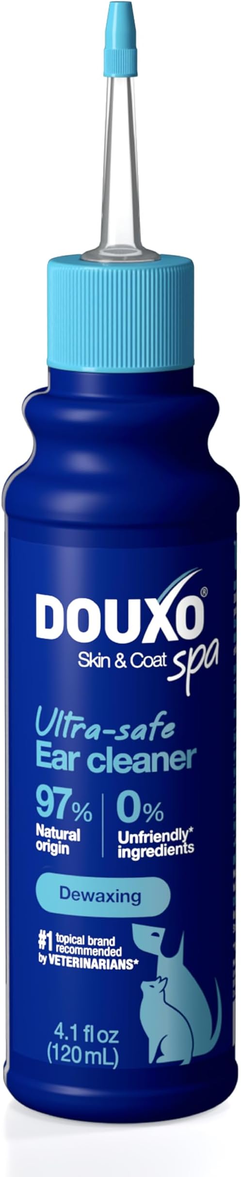 SPA Dog & Cat Ear Cleaner, 4.1 fl oz, Safely Cleans and Dewaxes the Ear, Skin-Friendly Formula