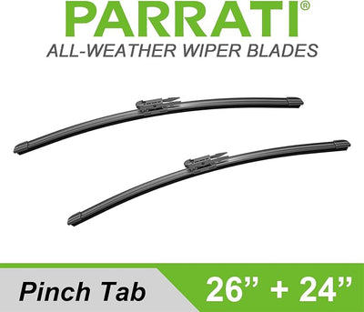PARRATI® 26 Inch & 24 inch of High Performance Premium All-Season Automotive Replacement Front Windshield Wiper Blades for Since 2008 Toyota Sequoia Since 2021 Tundra,Easy DIY Install(Set of 2)