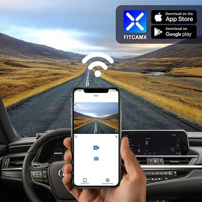 Fitcamx 4K Dash Cam Suitable for Lexus ES 2019-2025 ES350 ES300h F Sport ES250, OEM Style, 2160P UHD Video, Built-in WiFi & APP, Loop Recording, G-Sensor, Plug&Play, 64GB Card