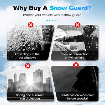 Magnetic Car Windshield Cover, 2026 New All Seasons Sunshade Ice Cover, Automotive Windshield Snow Cover for Ice, Snow, Frost & Sunlight, Vehicle Window Protector Windscreen Shield (Silver)