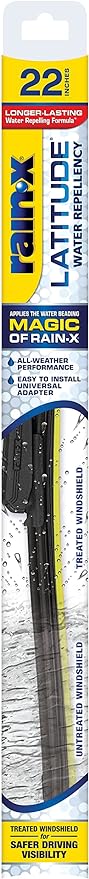 Rain-X 5079279-2 Repellency Water Repellent Wiper Blades, 22" Windshield Wiper, All Weather Streak-Free for Enhanced Visibility w/Water Repellency Formula