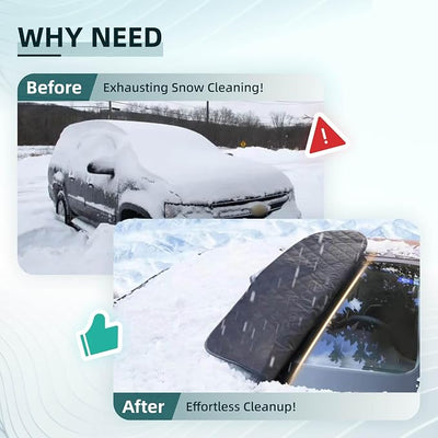 Car Windshield Cover Compatible with Toyota Tacoma 2025 2024 2023 2022-2016 New Upgraded Custom Fit Magnetic Windproof Sunshade Cover 4-Layer Protection Ice, UV,Frost Wiper & Mirror Covers