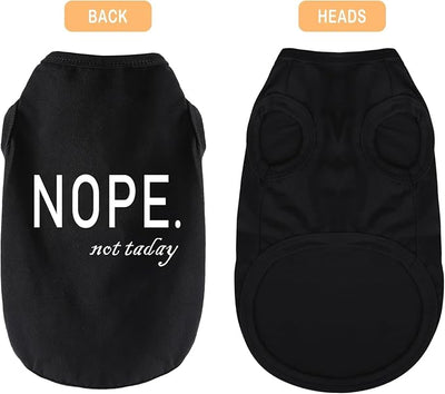 Discover Cozy Cotton Canine Wear: Soft, Lightweight, and Breathable Dog Shirt Vest with Eye-Catching Graphics(Nope not Today), Keeping Your Furry Friend Warm and Comfy! Grey L