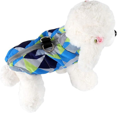 Winter Waterproof Windproof Dog Jacket - Warm Vest Coat for Small & Medium Dogs - Not Suitable for Big Dogs - Blue XX-Small